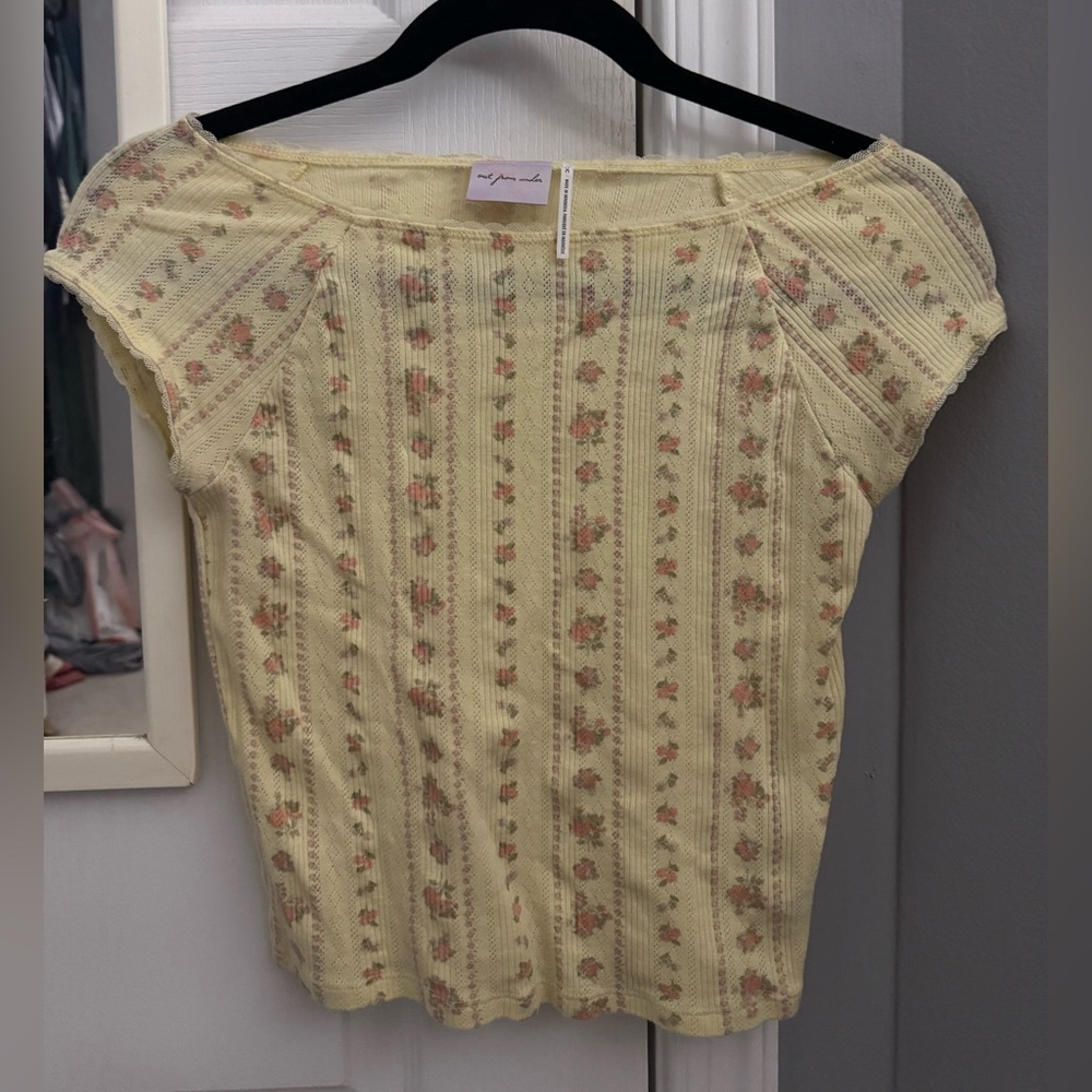 Urban Outfitters Yellow Floral Blouse